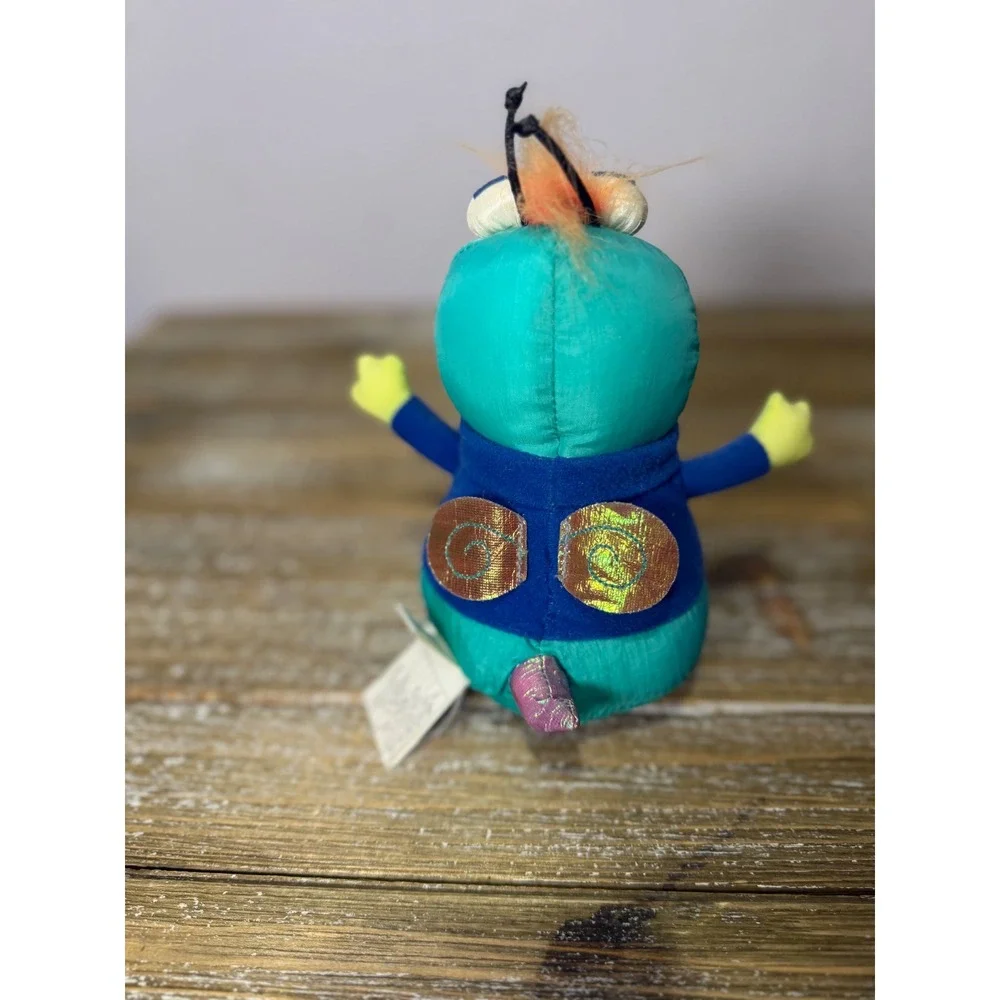 Vintage Hallmark Y2K Millennium Bug Plush Blue Teal Retro 2000 Souvenir Toy